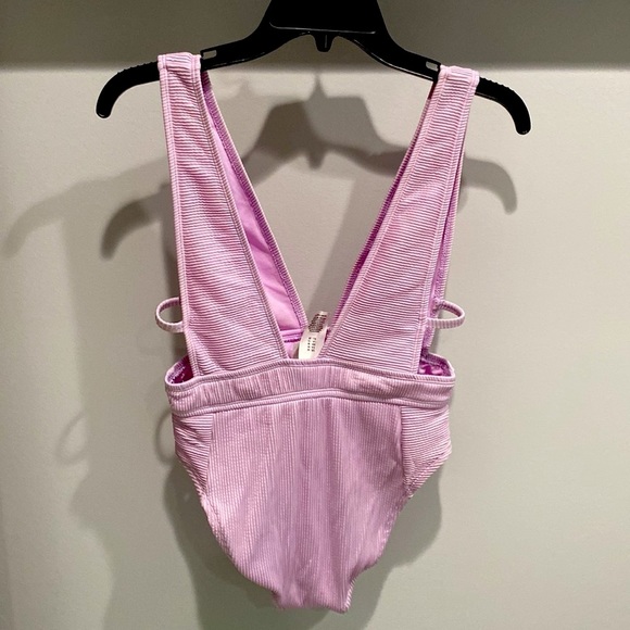THE BIKINI LAB | Purple Ribbed One Piece - Picture 3 of 8